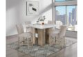 D04 NATURAL BAR TABLE + D8685 BEIGE/NAT BAR STOOL