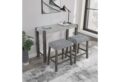 D1523 GREY CONSOLE SOFA TABLE AND 2 STOOLS